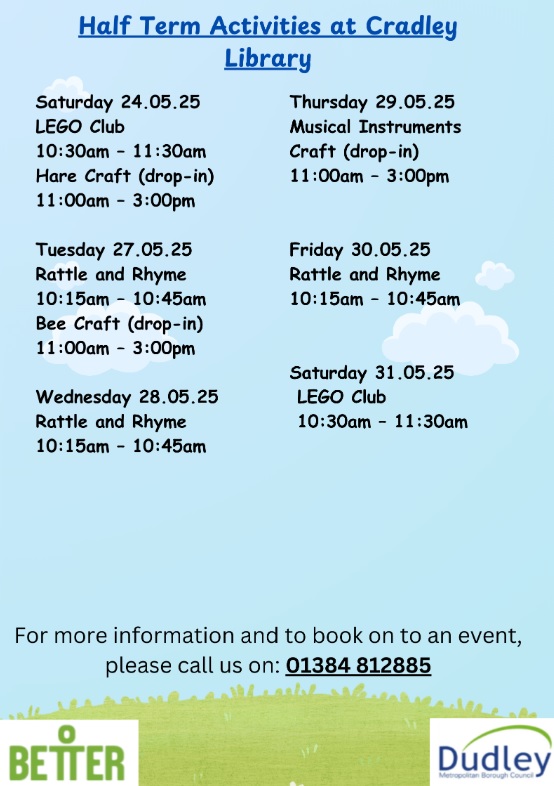 Cradley Library - Children's Half Term Activities